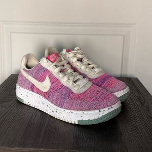 Nike Kids Air Force 1s in Pink and Cream